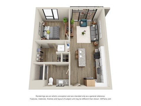 Ellsworth - 1 Bed, 1 Bath Barrier Free - Downtown Kalamazoo, MI Apartments - 400 Rose